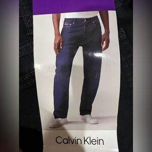 Mens Calvin Klein Straight Jeans 40x32 Dark Wash NWT